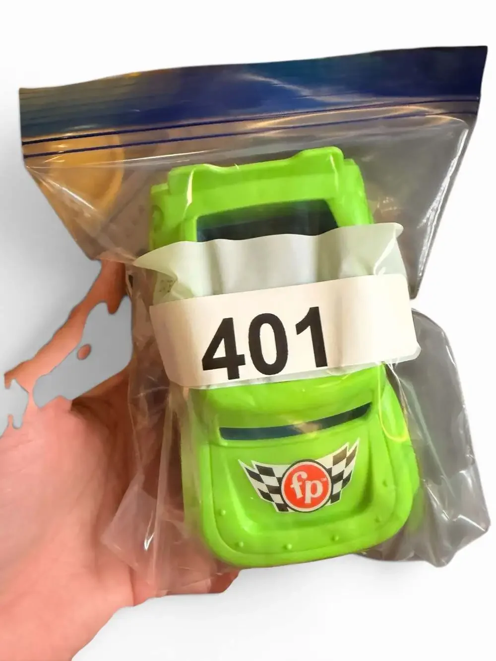 Fisher-Price Little People Green Racing Car Toy Number 2